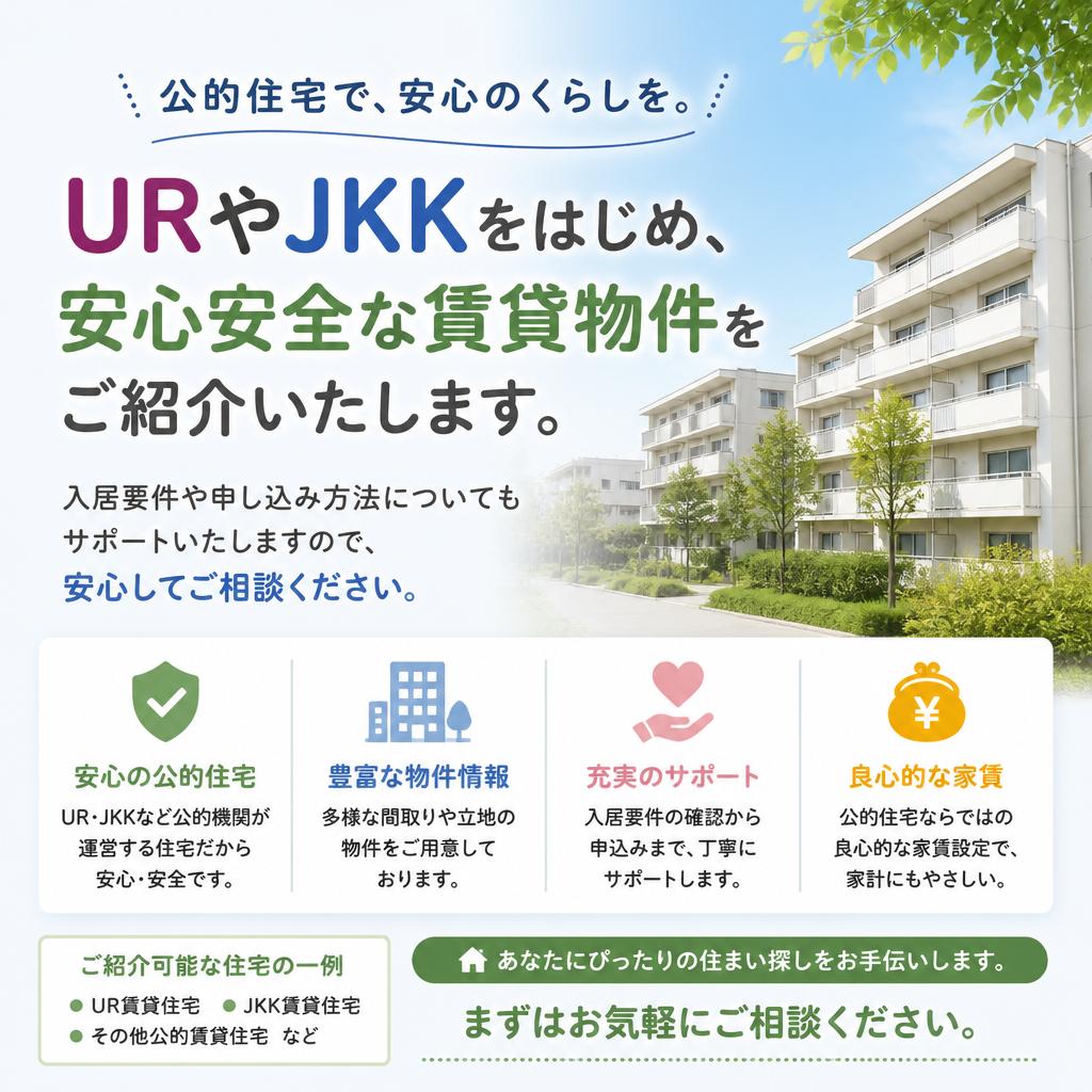 UR・JKK物件のご紹介