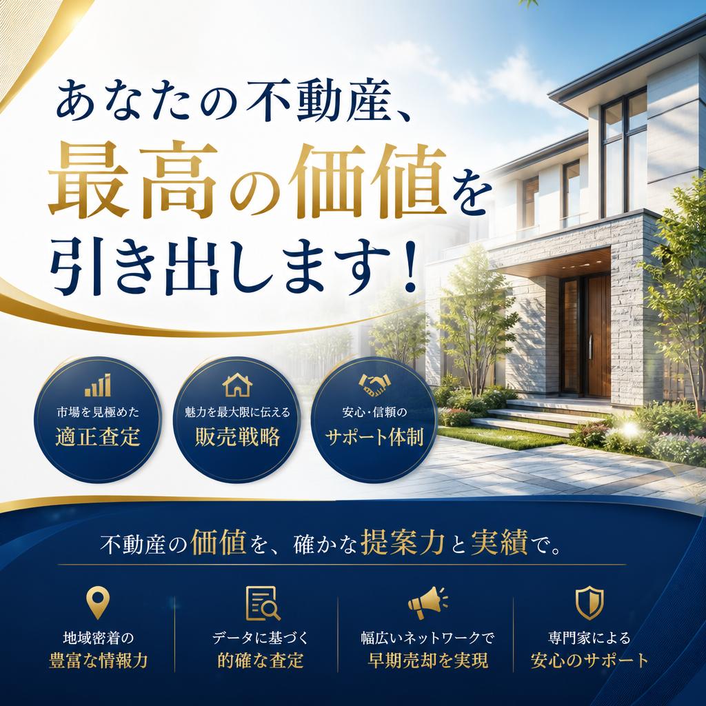 あなたの不動産、最高の価値を引き出します！