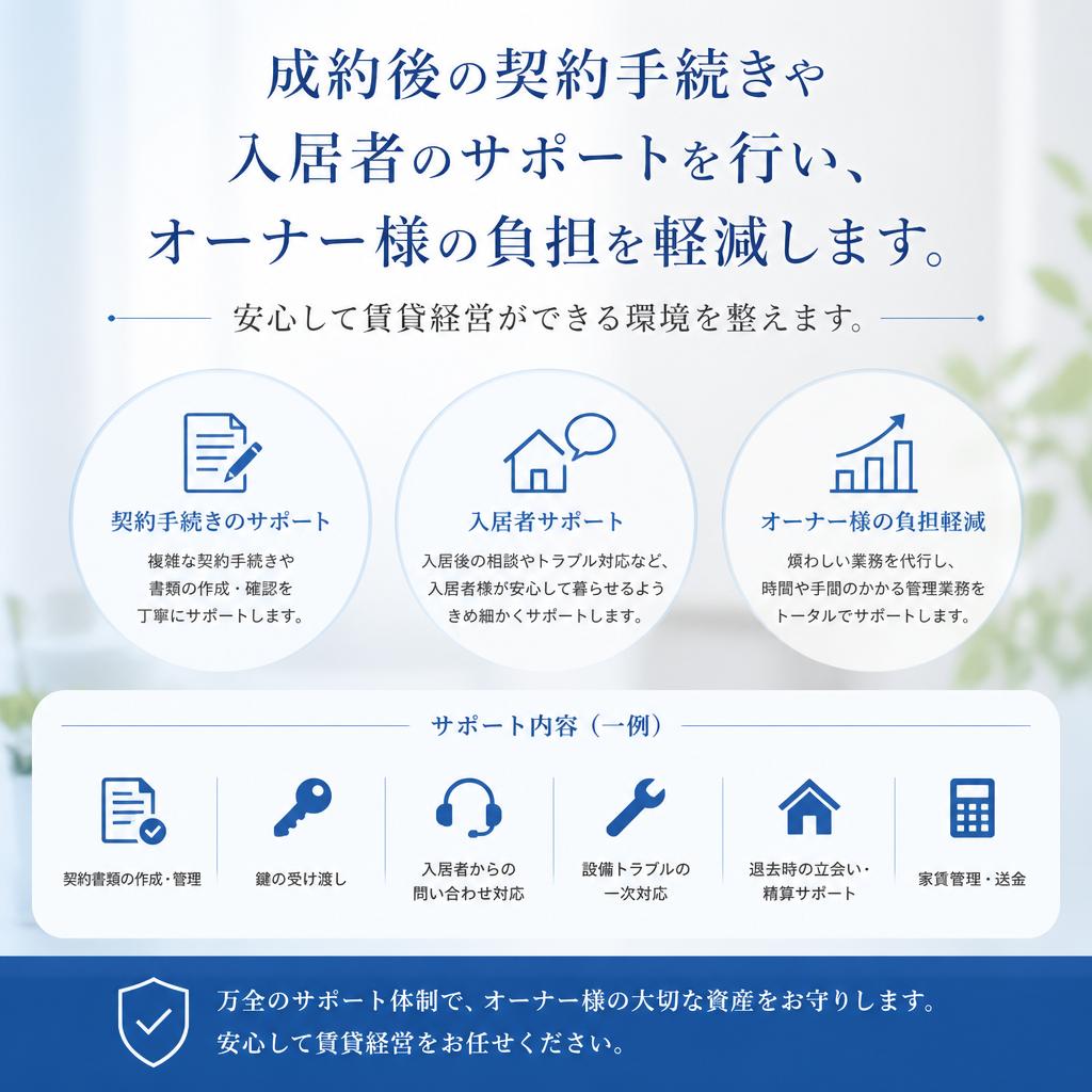ステップ4：成約および入居手続きのサポート