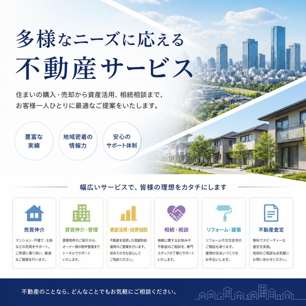 多様なニーズに応える不動産サービス