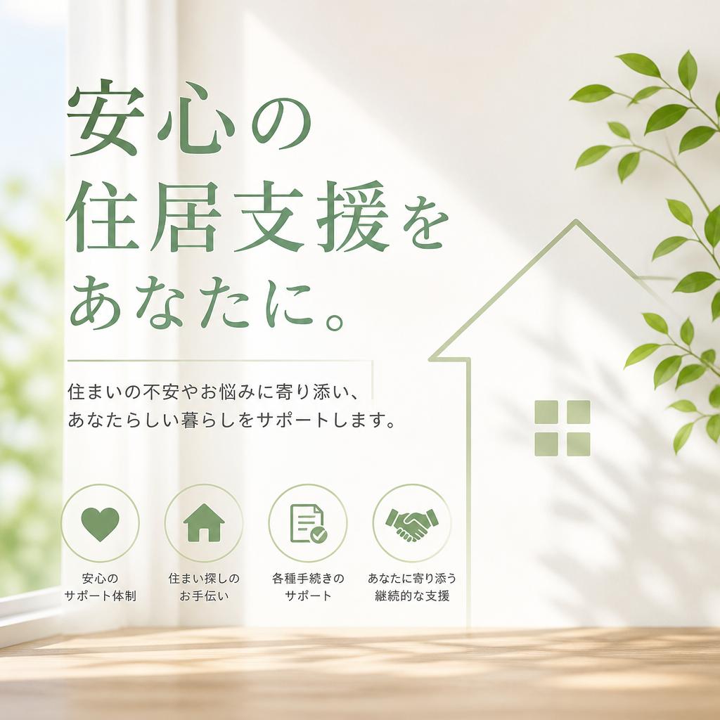 安心の住居支援をあなたに。