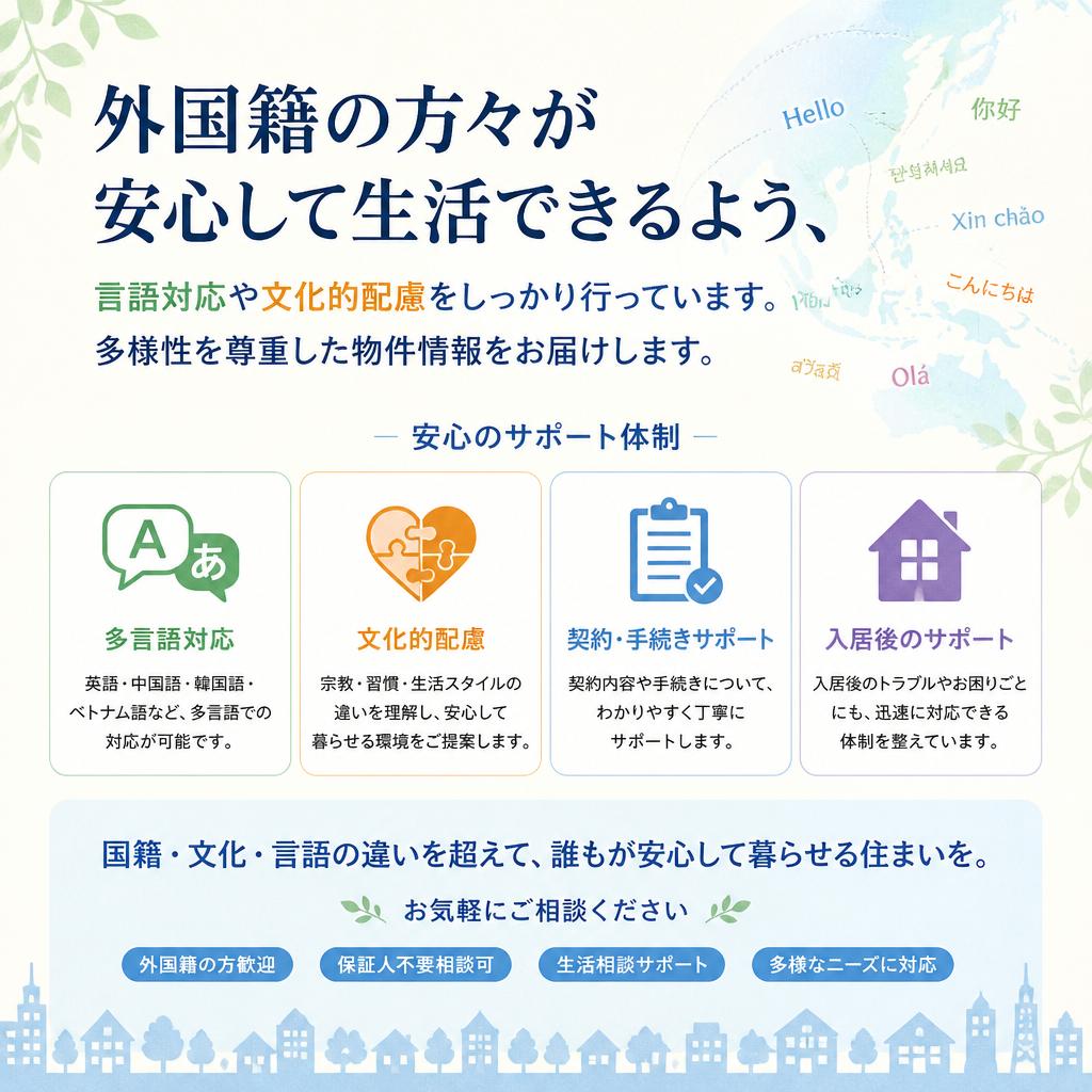 外国籍の方も大歓迎
