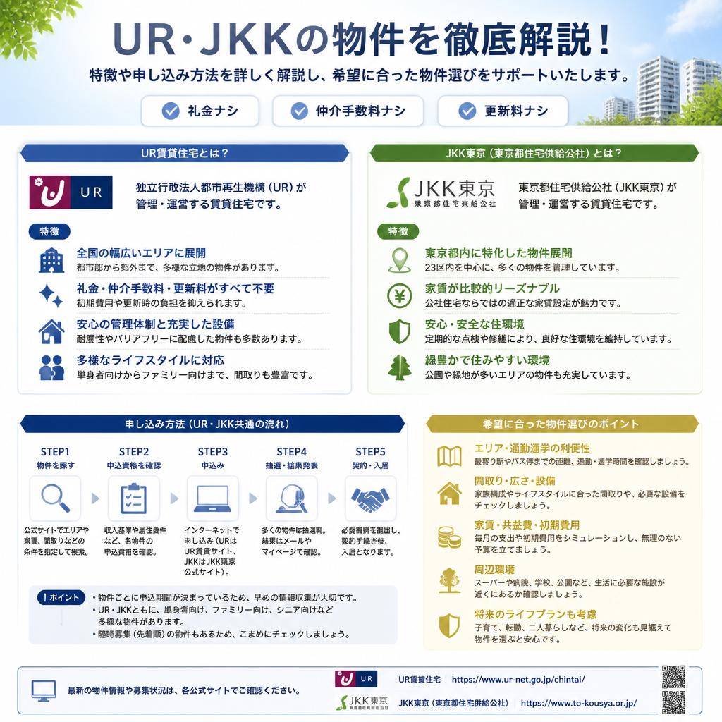 UR・JKK物件の取り扱いと選び方