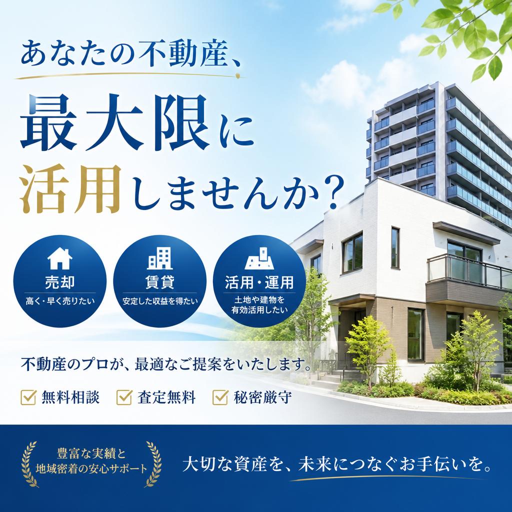 あなたの不動産、最大限に活用しませんか？
