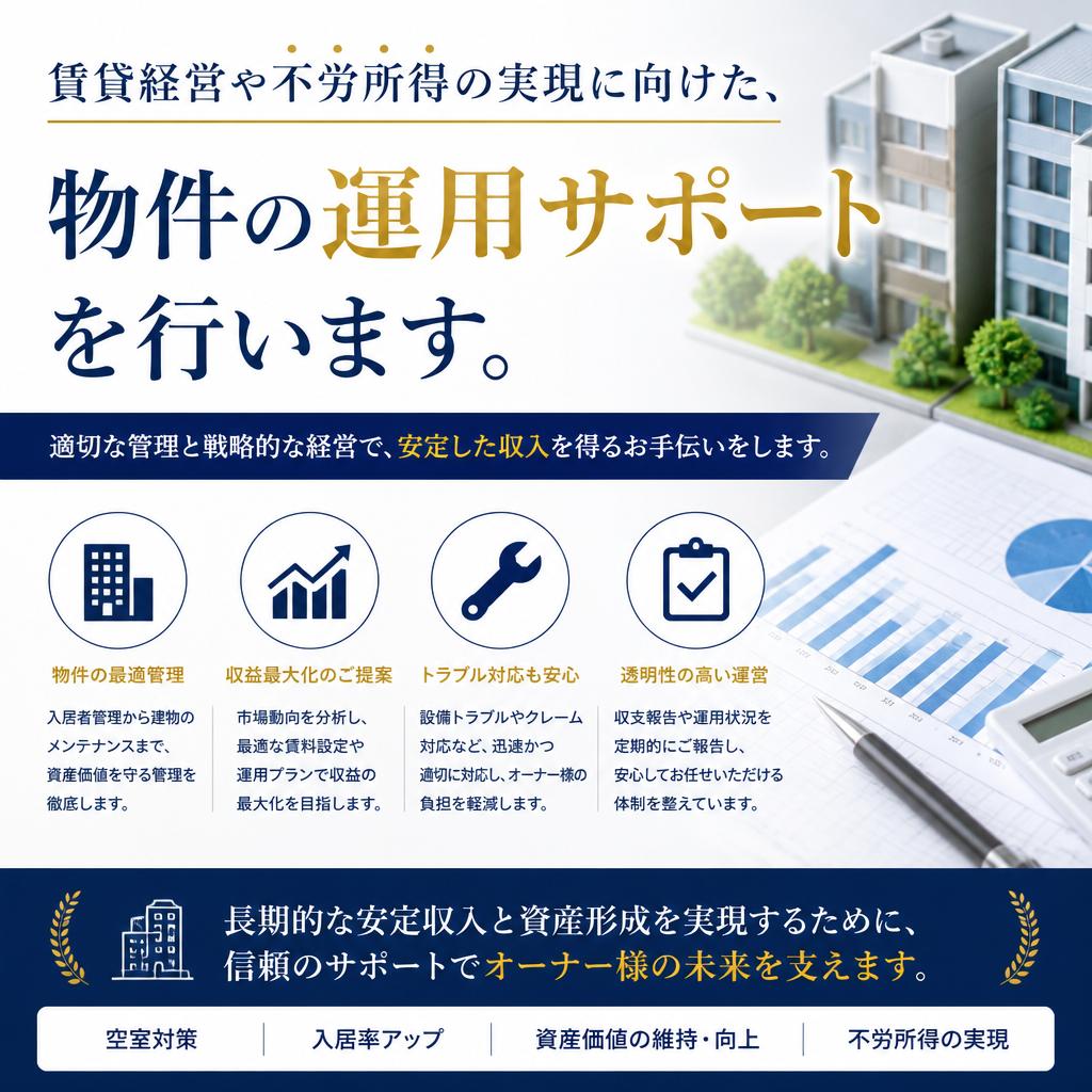 収益物件の運用・経営サポート