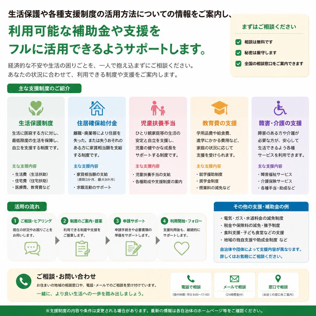 支援制度の活用方法