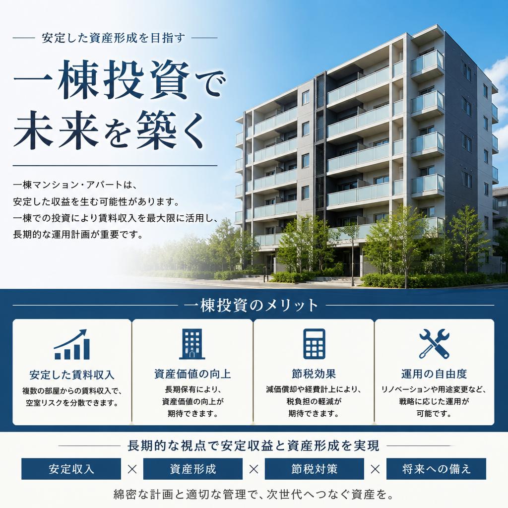 一棟マンションやアパートの魅力