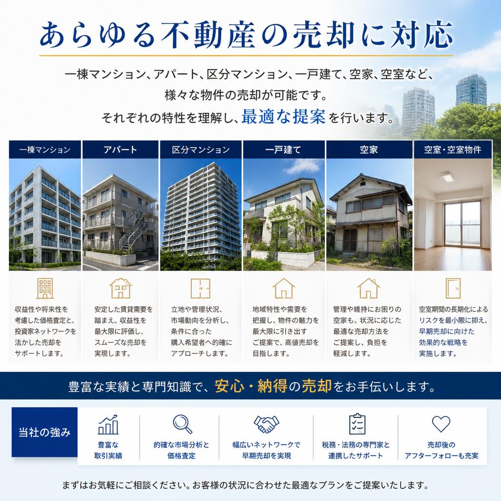 多様な不動産売却の選択肢