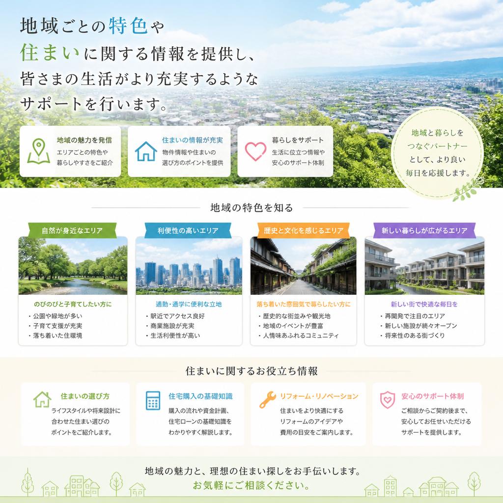 地域の情報とサポート体制