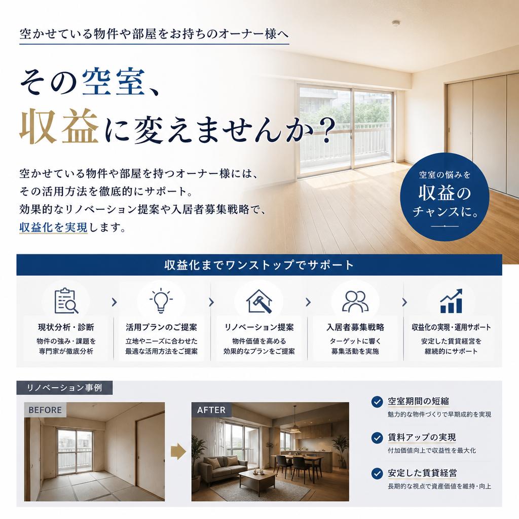 空家や空室を収益化する方法