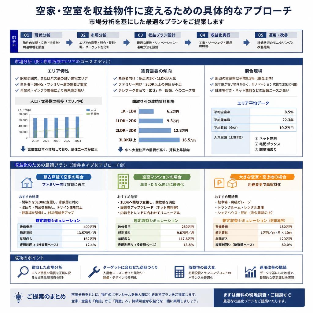 空家や空室の最適活用法