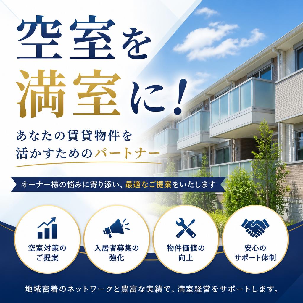 空室を満室に！あなたの賃貸物件を活かすためのパートナー