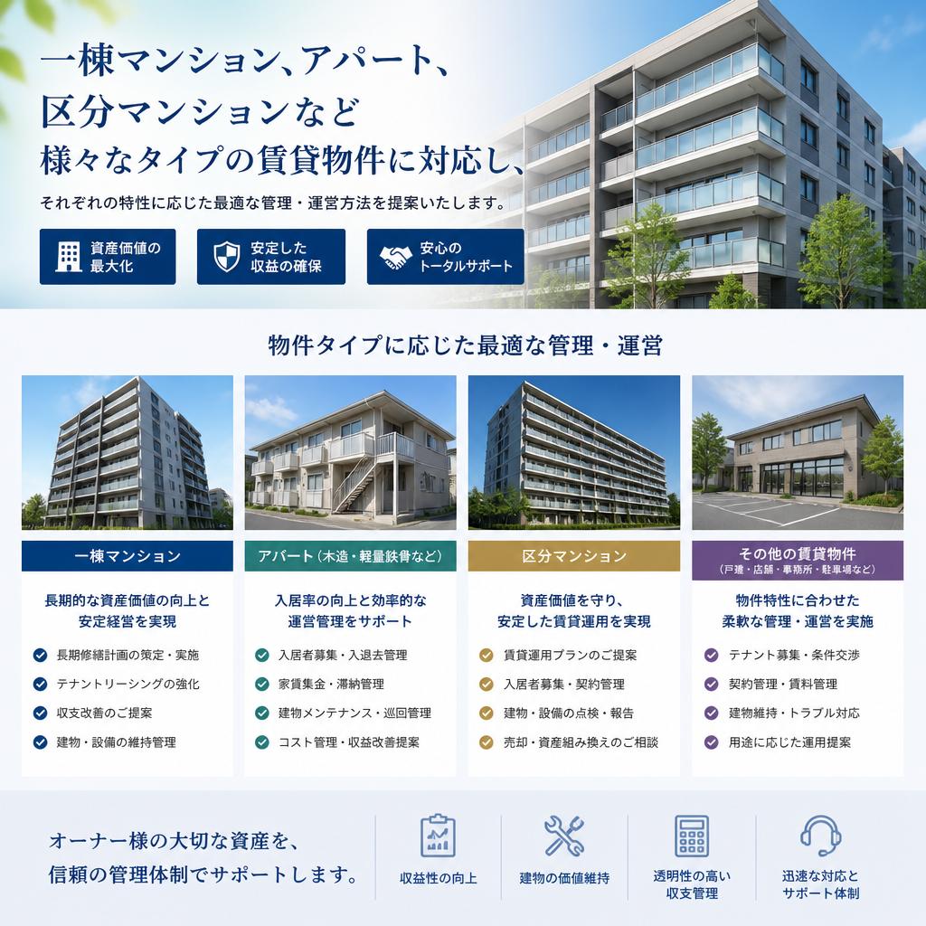 多様な物件への対応