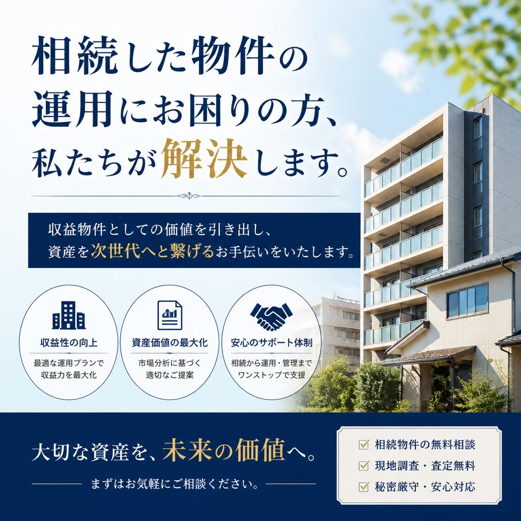 相続物件の運用・改革をサポート