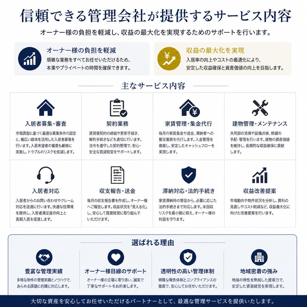 安心・安全な管理サービスのご紹介