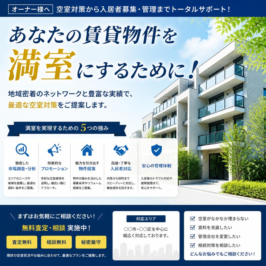 あなたの賃貸物件を満室にするために！