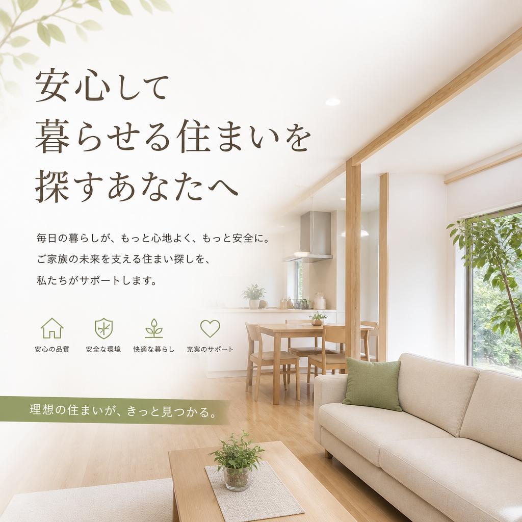 安心して暮らせる住まいを探すあなたへ