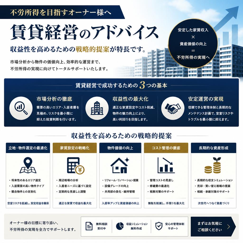 4. 賃貸経営サポートとアドバイス