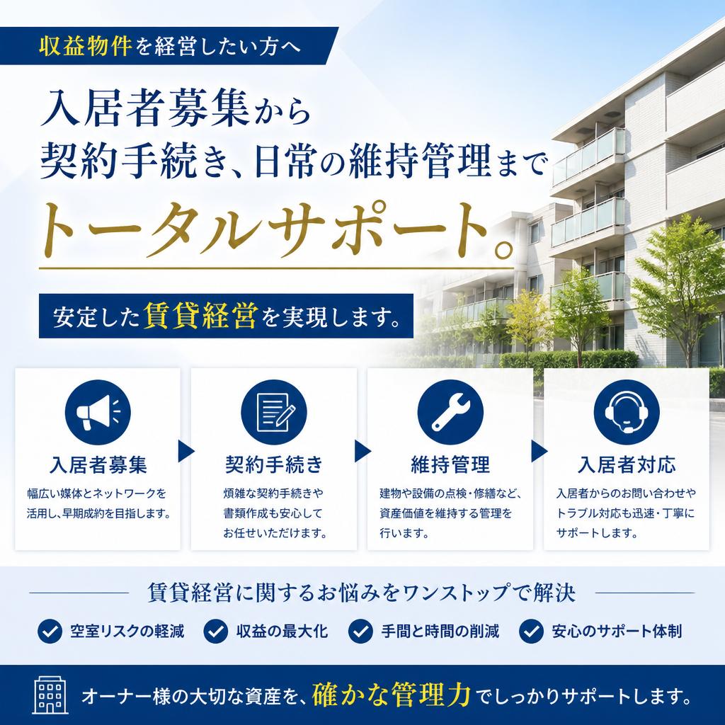 収益物件の経営サポート