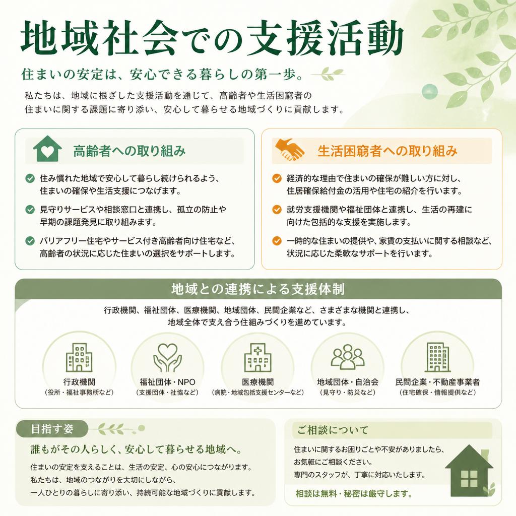 地域に根ざした支援活動