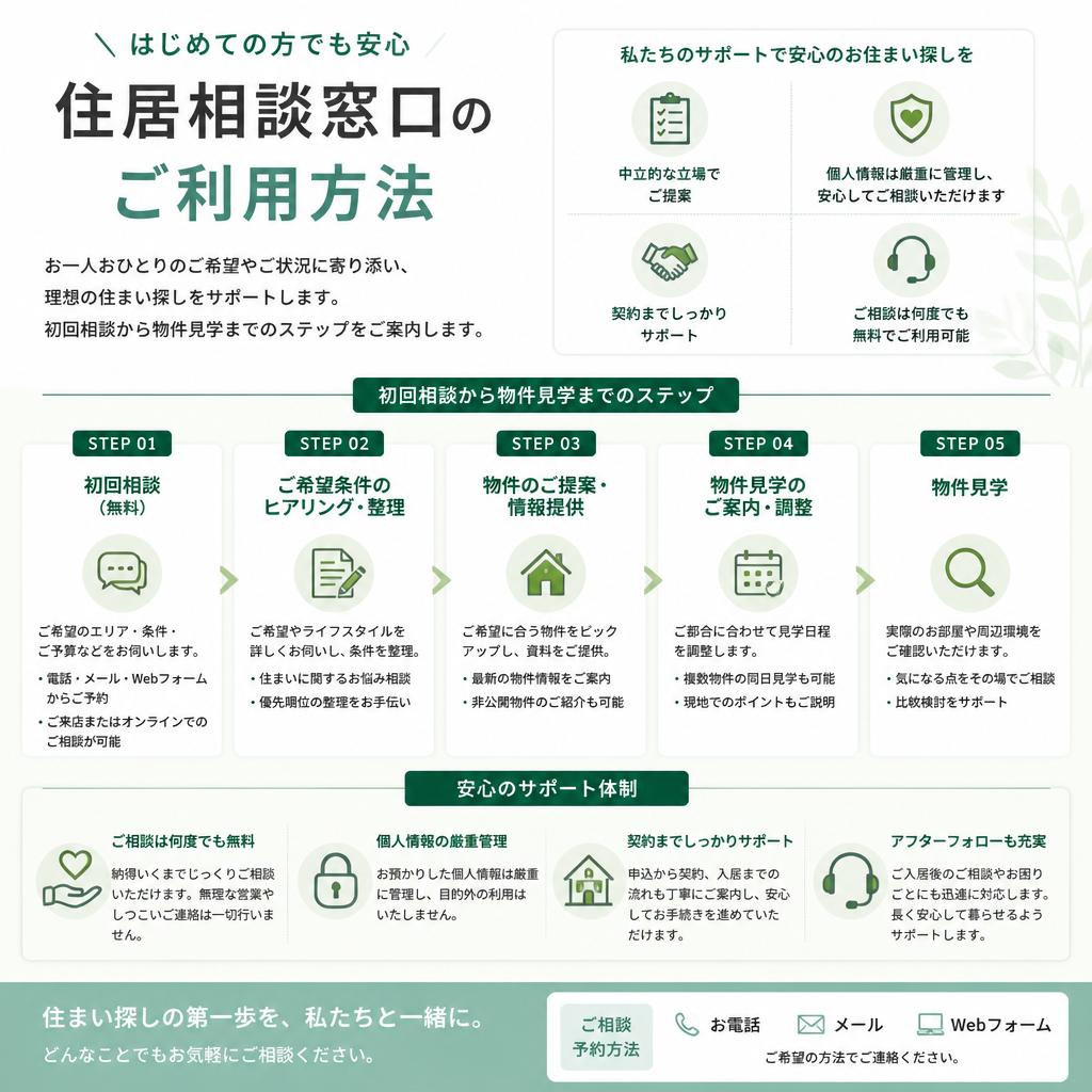 住居相談窓口ご利用の流れ