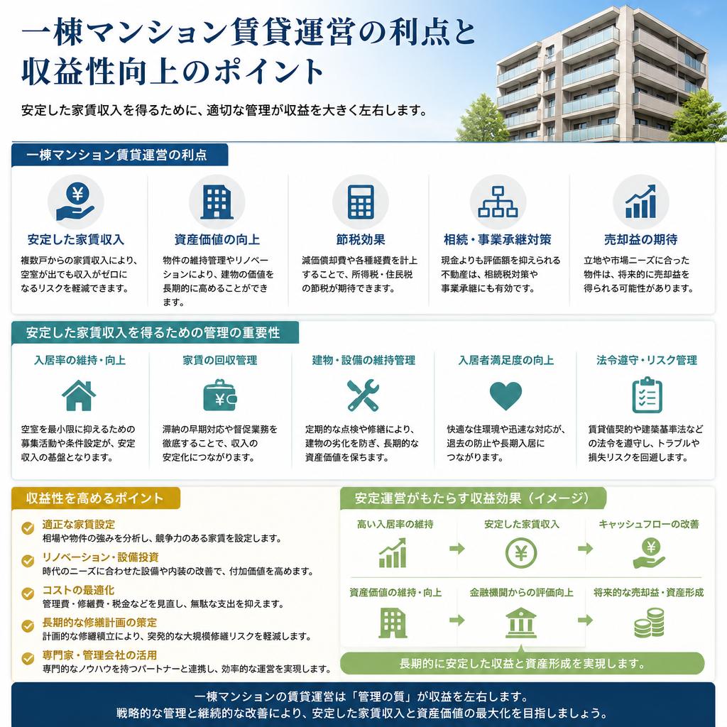 一棟マンション管理のメリット