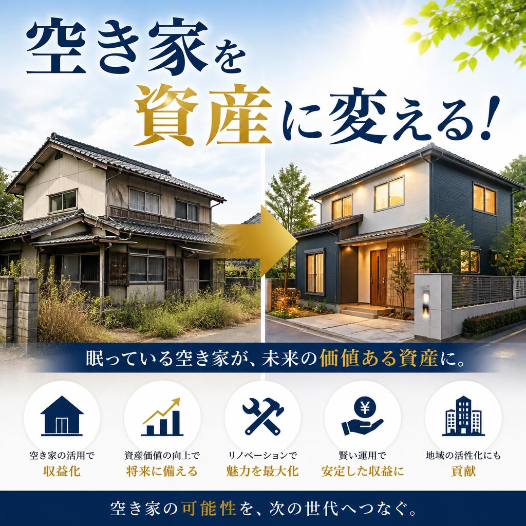 空き家を資産に変える！